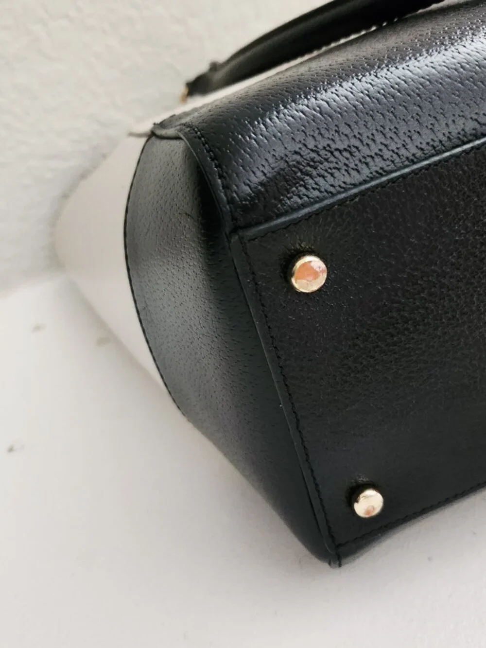 Like New Kate Spade NY Cream & Black Leather Tote Bag